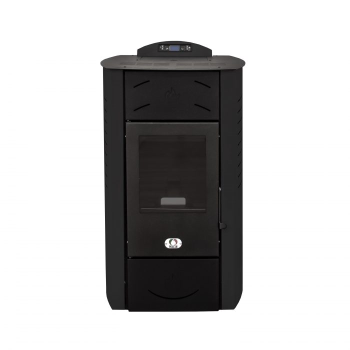 Stufa a pellet idro economica Siberia 15 Kw nero