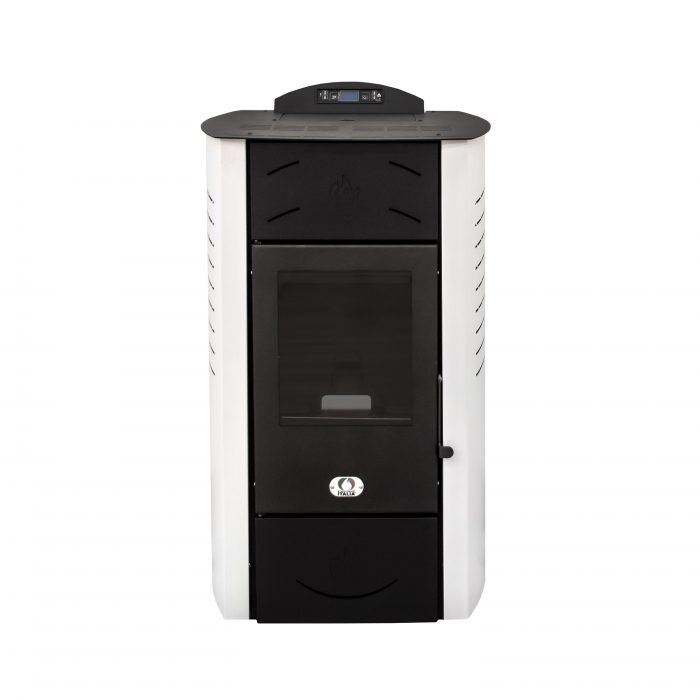 Pelletöfen idro Siberia 15 kw colore bianco