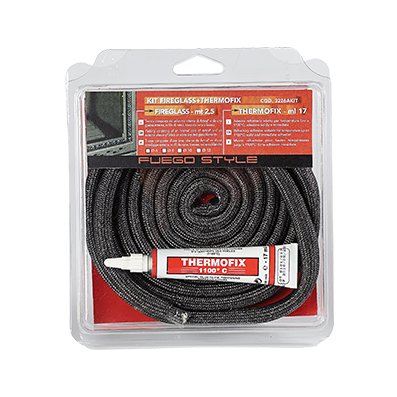 kit fireglass + thermofix per stufa a pellet