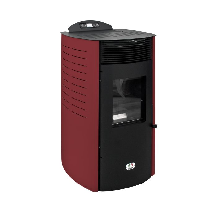 Stufa a Pellet ad Aria Canalizzata Siberia 15 Kw Rossa
