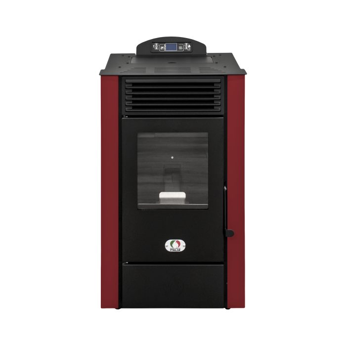 stufa a pellet piccole dimensioni Alaska rosso