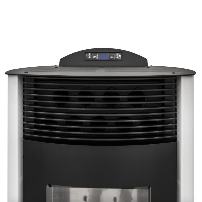 Stufa a Pellet 18kw Canalizzata Siberia Bianca