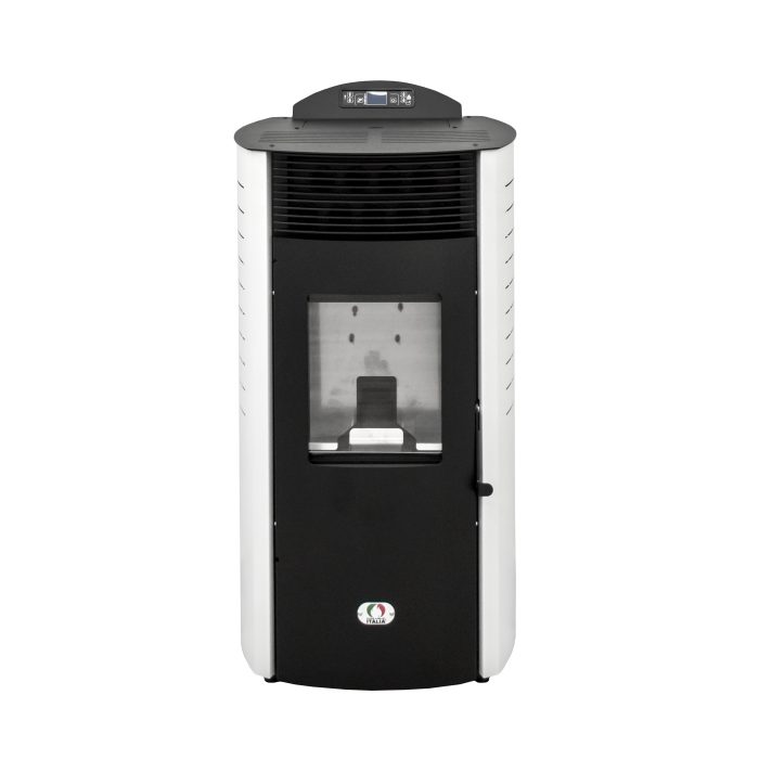 pelletofen kanalisierbar 2 räume Siberia 18 Kw Weiß