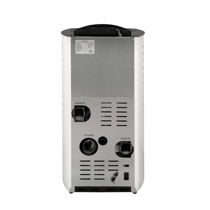 pelletofen mit 2 gebläse Weiß Siberia 18 Kw