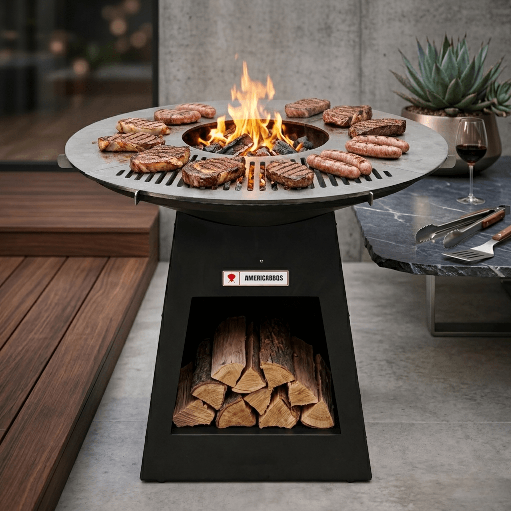 Barbecue Messico Mit Runder Grillplatte AmericanBBQs