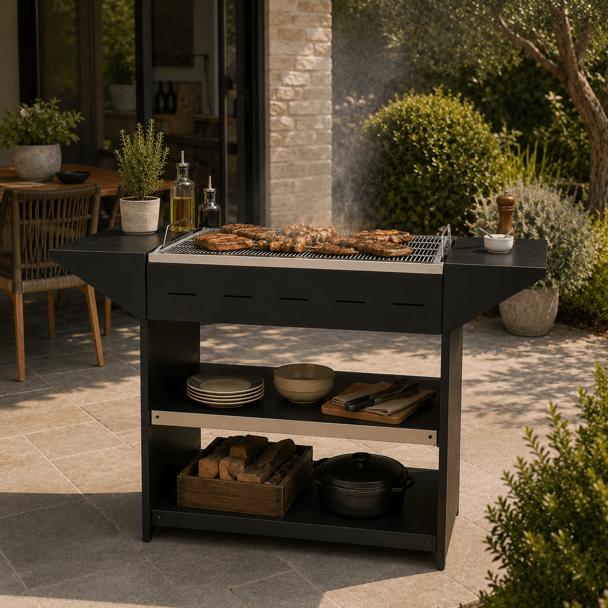 Barbacoa Miami con Estantes